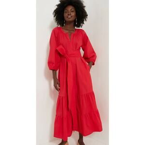 Tuckernuck Red Lyles Midi Dress